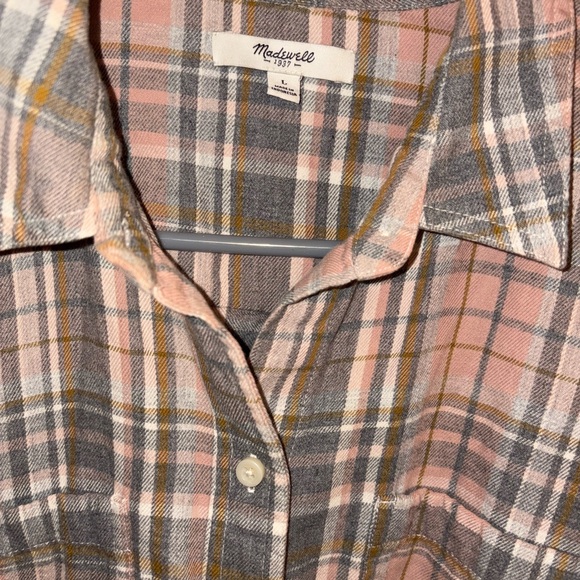 Madewell flannel Sunday shirt large - Picture 2 of 4